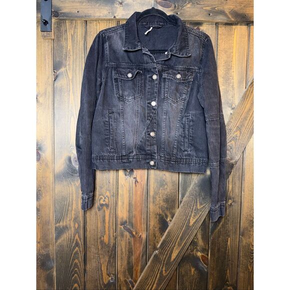 Free People Rumors Denim Button Up Jean Jacket - Picture 2 of 9